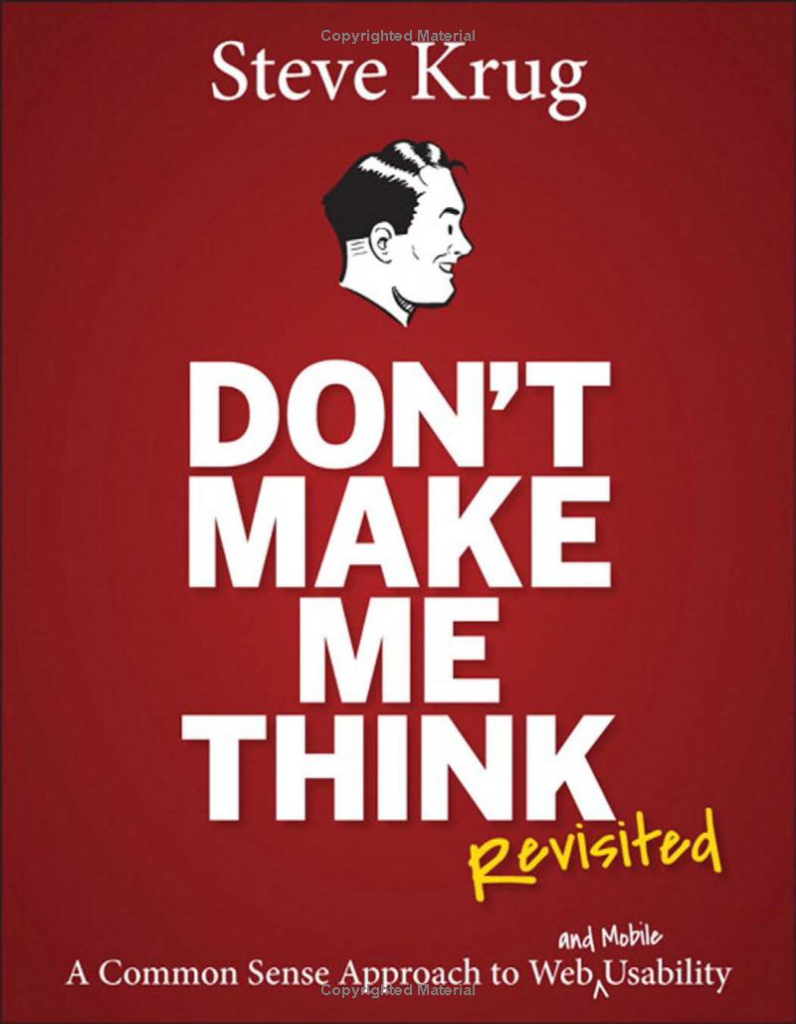 Cover of Don't Make Me think by Steve Krug
